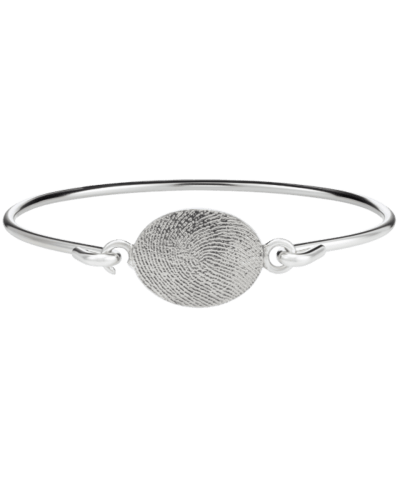 Fingerprint Sterling Bangle Bracelet